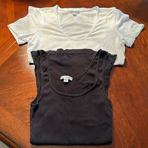 James Perse lot of two tee shirts. Size 2. Excellent used condition.